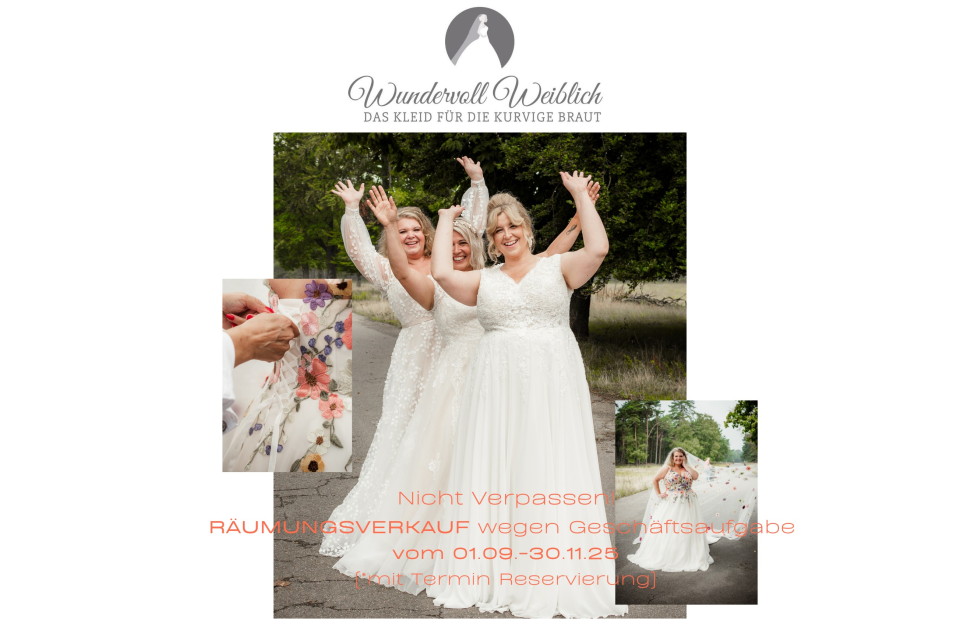 Wundervoll Weiblich - Das Kleid für die kurvige Braut, Brautmode · Hochzeitsanzug Bergisch Gladbach, Logo Wundervoll Weiblich - Das Kleid für die kurvige Braut, Brautmode · Hochzeitsanzug Bergisch Gladbach, Logo