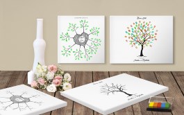 Wedding tree und Fingerabdruck-Leinwände Bild 1